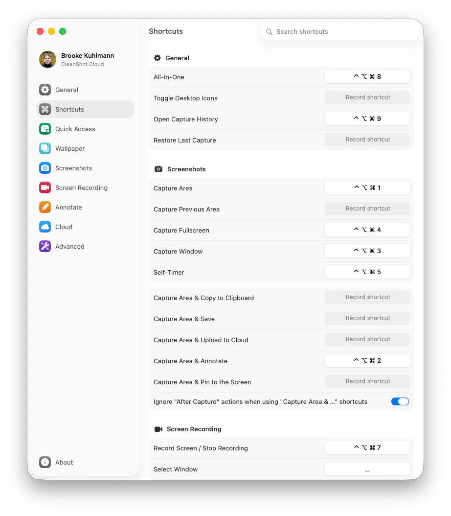 Shortcuts